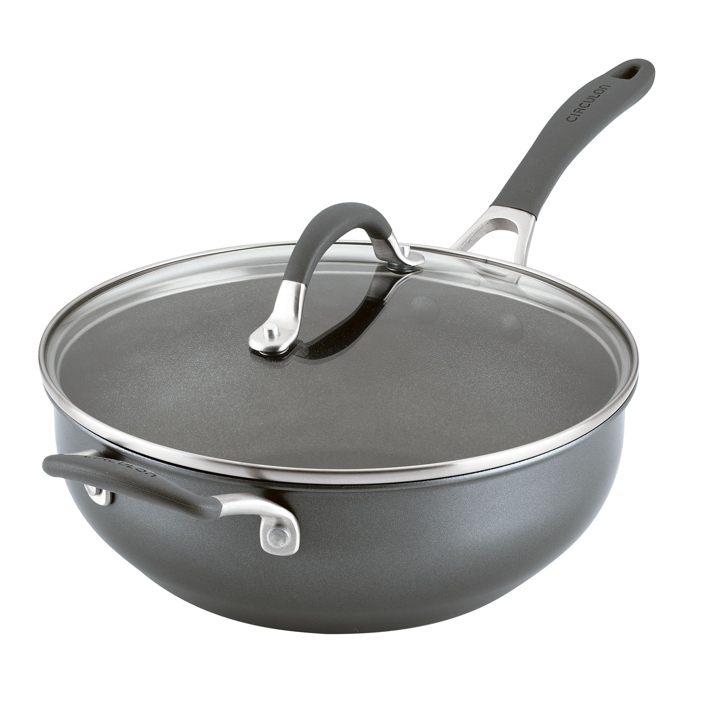 ScratchDefense Extreme Non-Stick Chef's Pan & Lid with Helper Handle - 4.2L