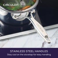 ScratchDefense Multi-Layer Stainless Steel Extreme Non-Stick Frying Pan, Saucepan & Stockpot Pan Set - 5 Pieces