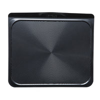 Top down view of the non-stick baking sheet, showing iconic Circulon circles that help food release