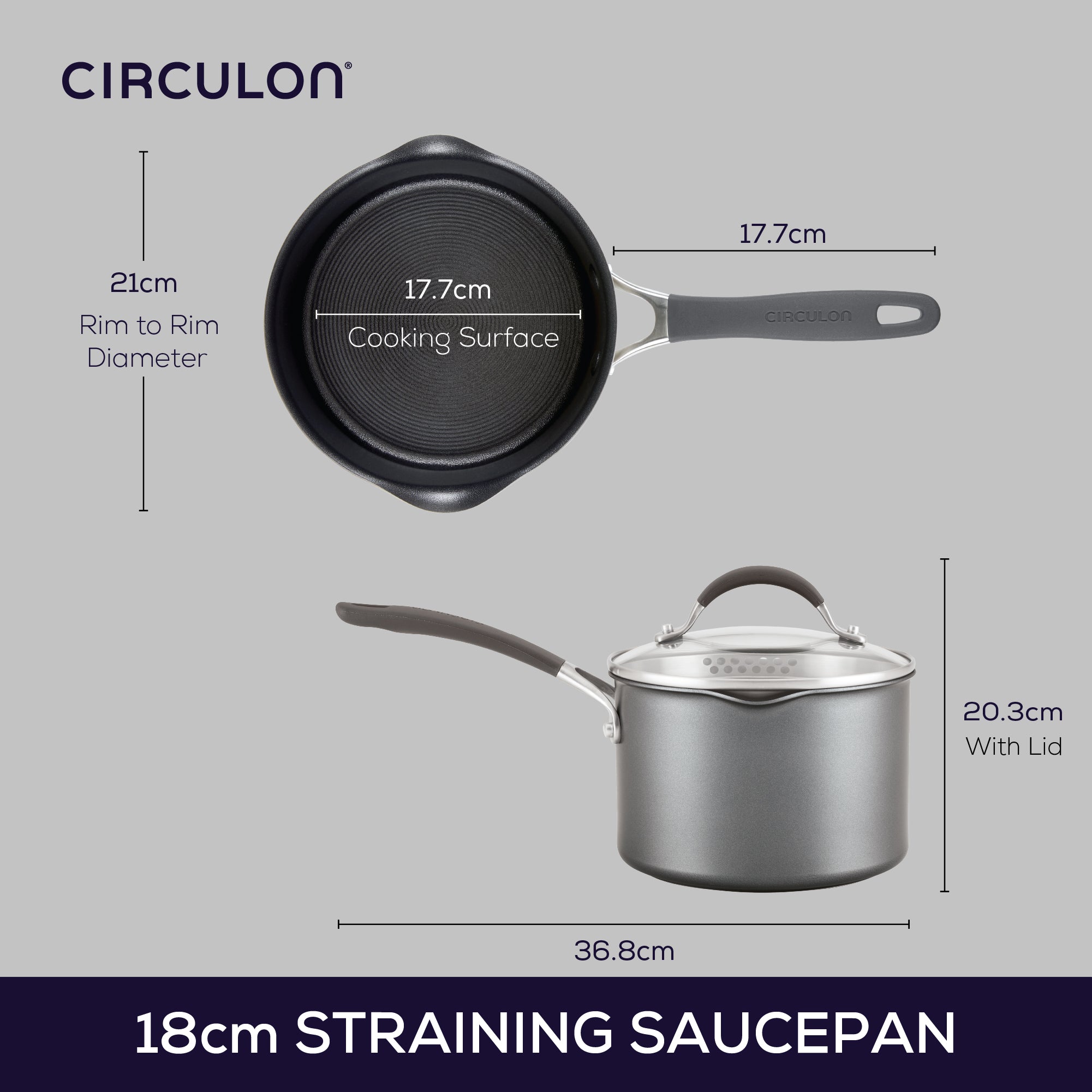 ScratchDefense Extreme Non-Stick Straining Saucepan & Lid - 2 Sizes