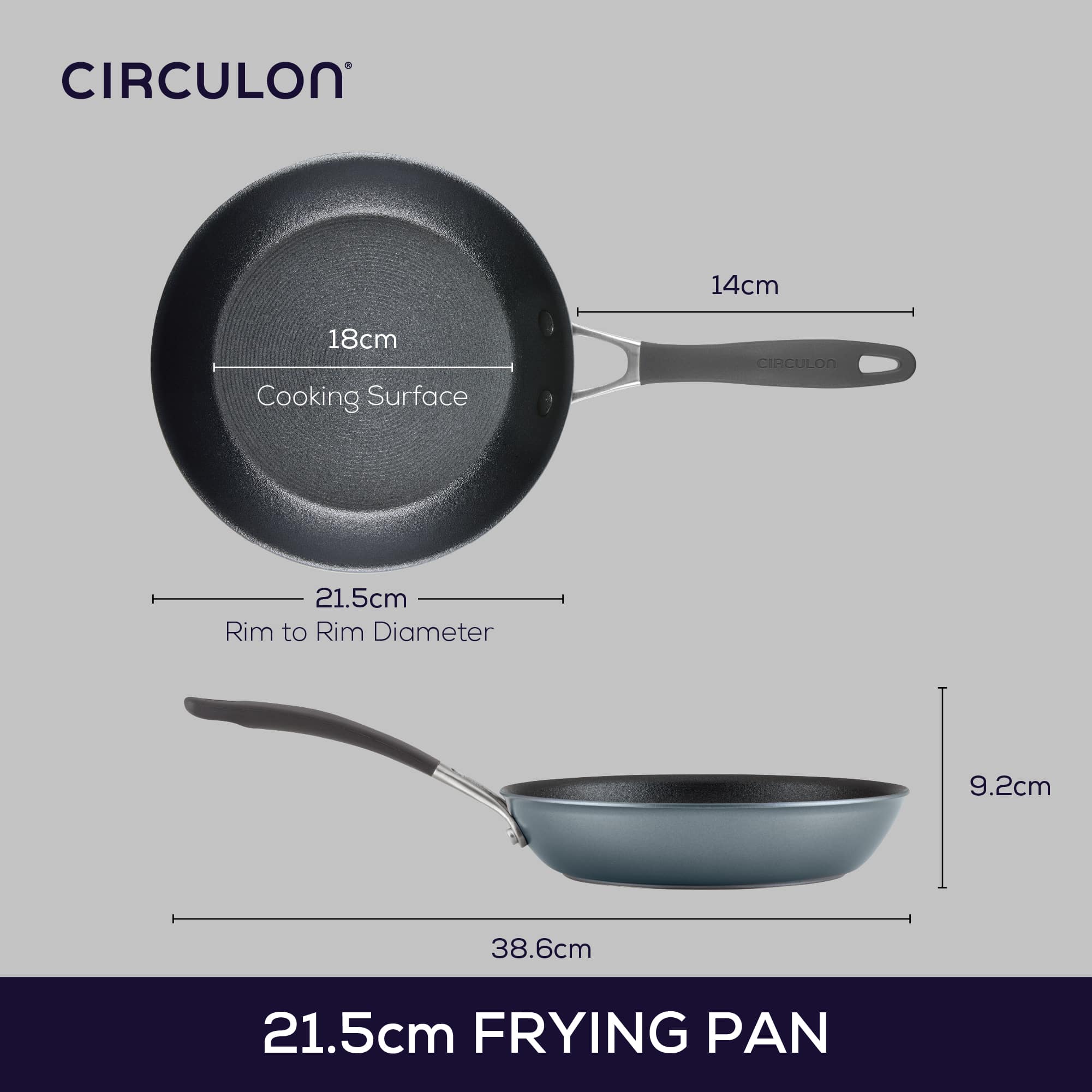 ScratchDefense Extreme Non-Stick Induction 21.5cm Frying Pan