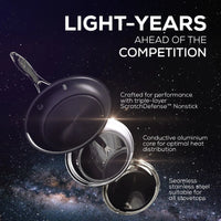 ScratchDefense Extreme Non-Stick Sauté Pan & Straining Saucepans & Lids - 4 Pieces